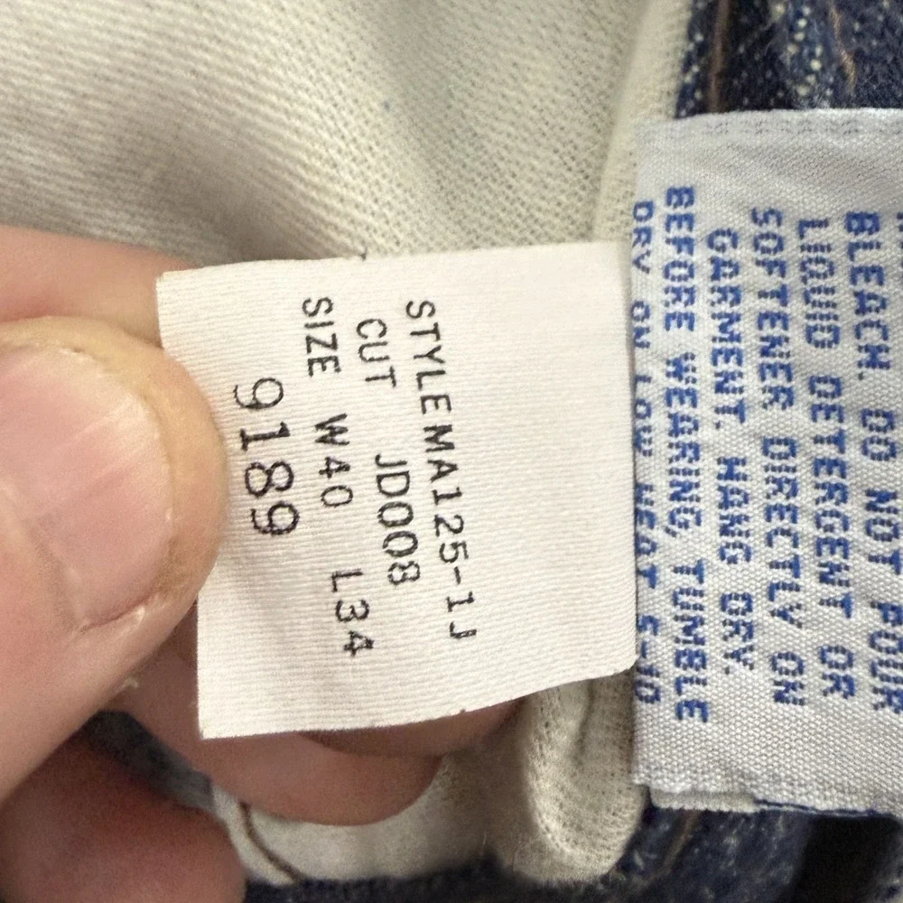 Jacques Dubois Carpenter Jeans Mens 40x34 Blue Excellent Suede Double Knee USA